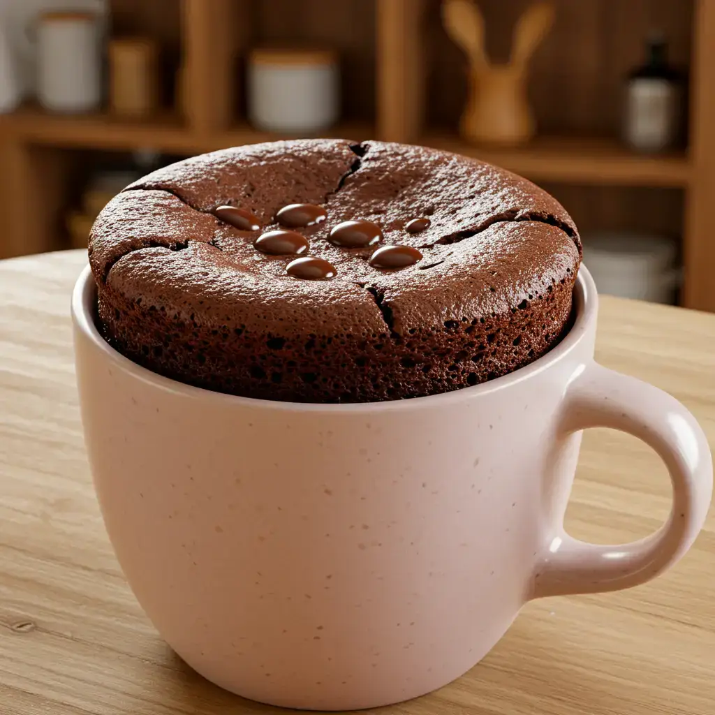 Bolo de chocolate na caneca