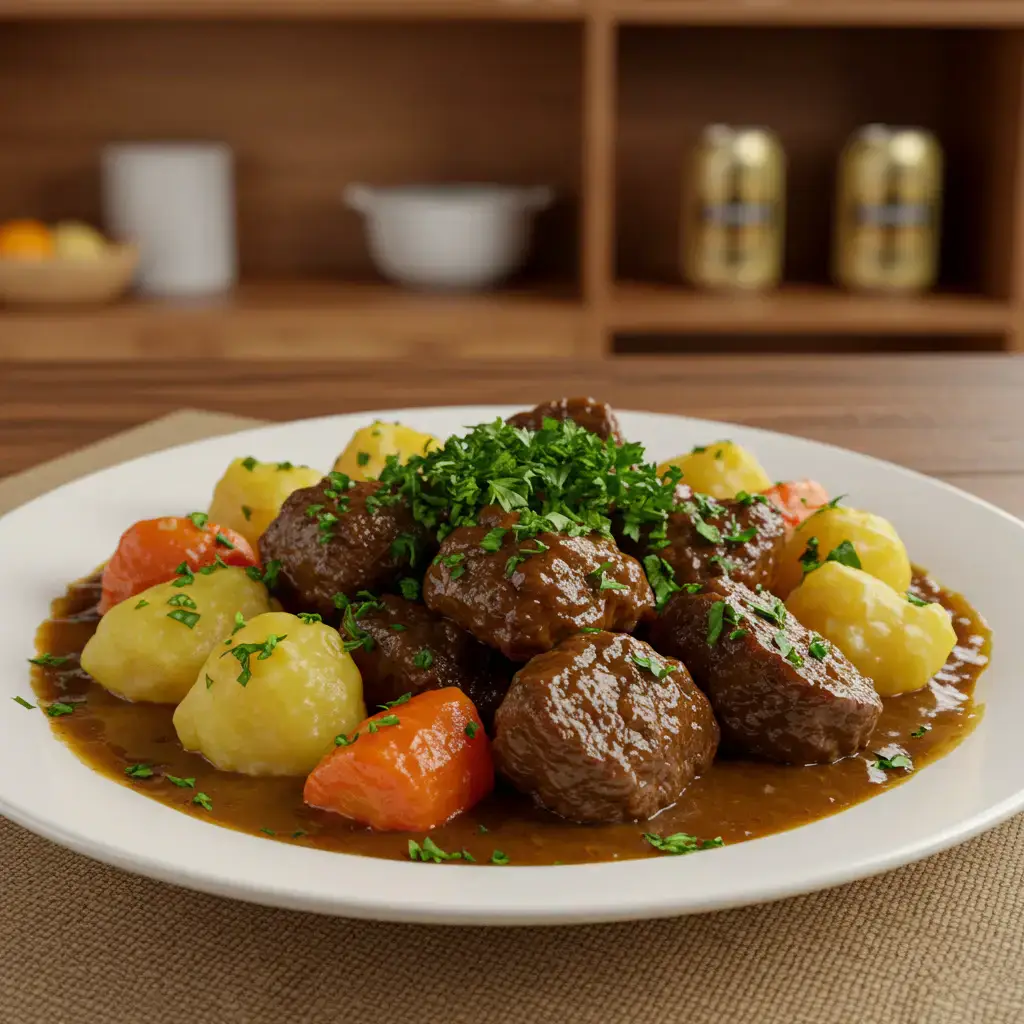 Carne ao molho de cerveja