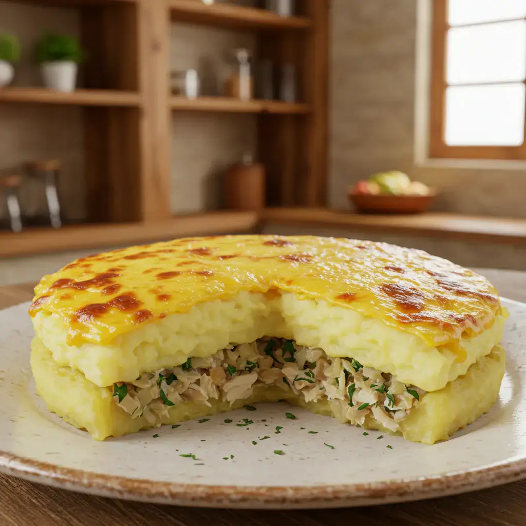 Escondidinho de bacalhau