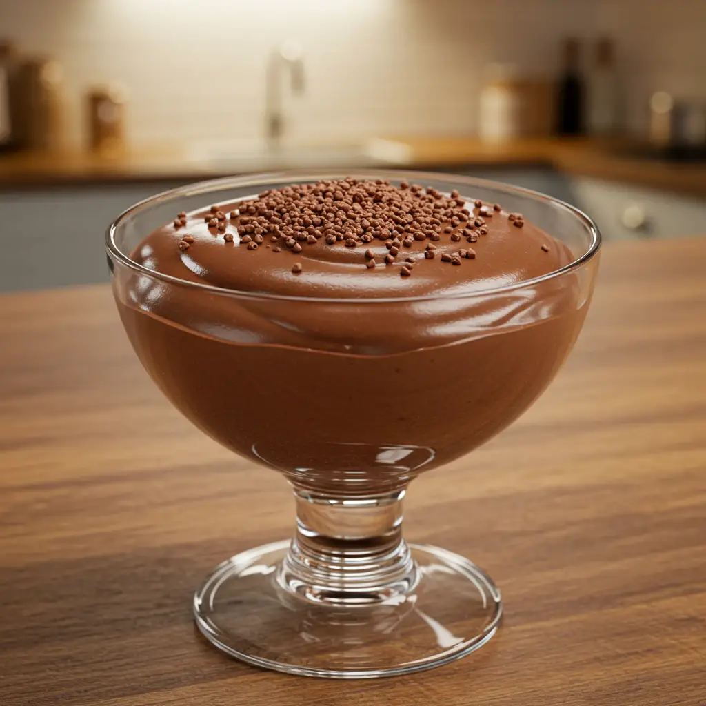 Sobremesa gelada de chocolate