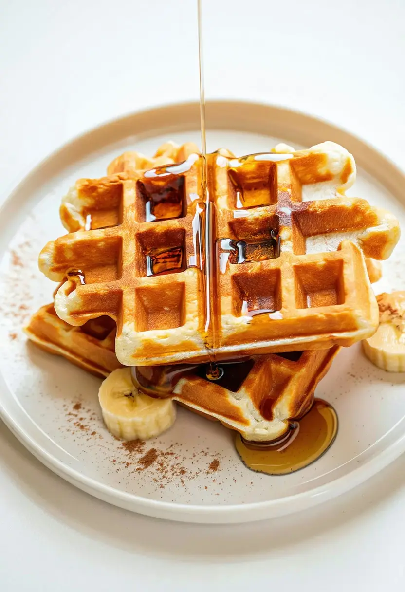 Waffles de Aveia e Banana